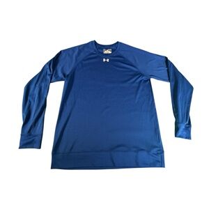 Under Armour HeatGear Long Sleeve Shirt Men’s M Blue Loose Fit Athletic Top